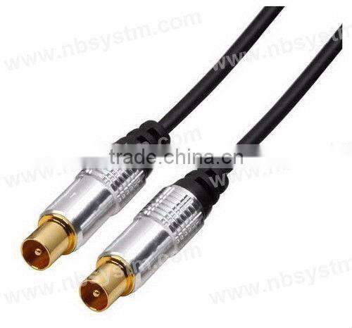 Assembly Type TV Cable PAL Plug (9.5 Male to 9.5 Male)