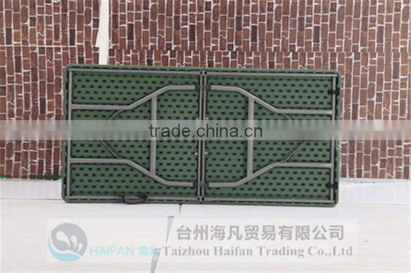 durable 152cm green plastic folding army dining table and chair/high quality plastic dining table for army