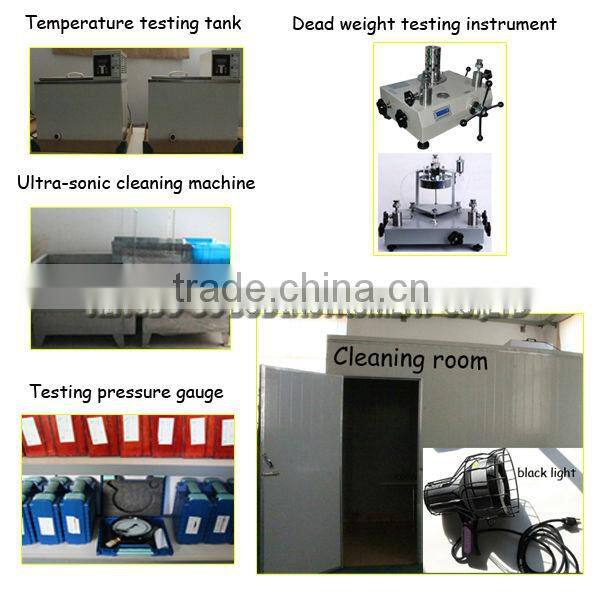 High quality 1.5 inch brass back connection pressure gauge for gas