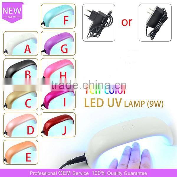 2016 Newest Design 9W Mini CCFL+LED UV Lamp Nail Dryer for Nails Art Curing Gel