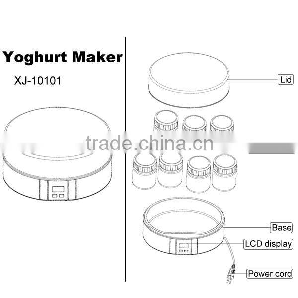 Yoghurt maker with digital timer