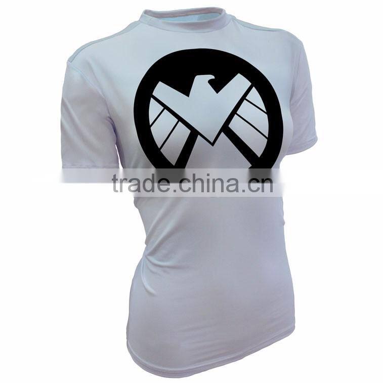 wholesale fashion men custom full sublimation shirt printing tights t-shirts wear/sublimation 100% polyester t-shirt