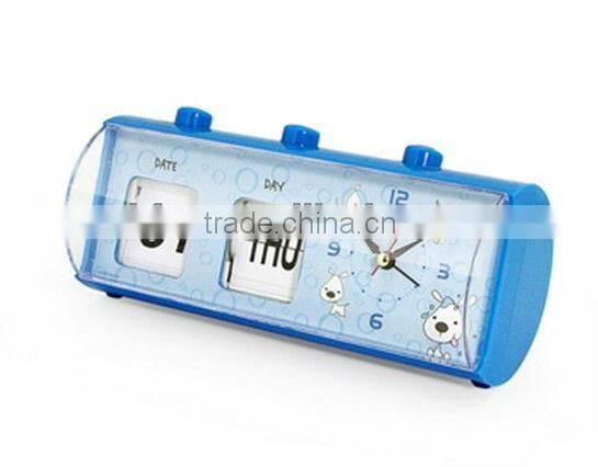 2013 new products platic desk/table alarm clock with calendar for promotion