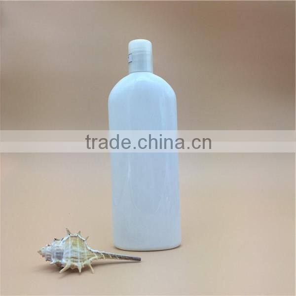 350ml white flat pet plastic bottles wholesale for shampoo hair mask