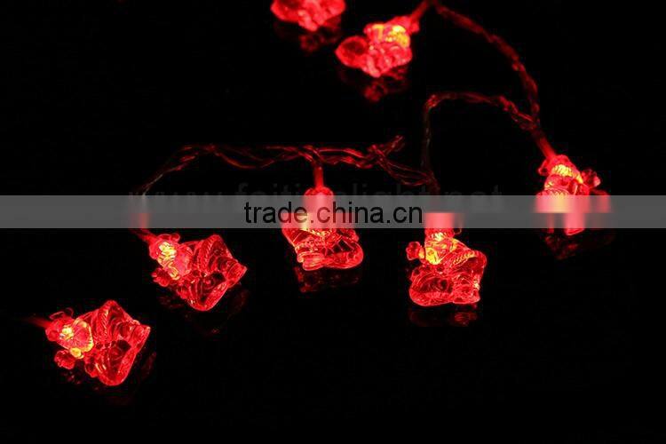 TZFEITIAN OEM/ODM red color Santa Claus christmas cluster lights