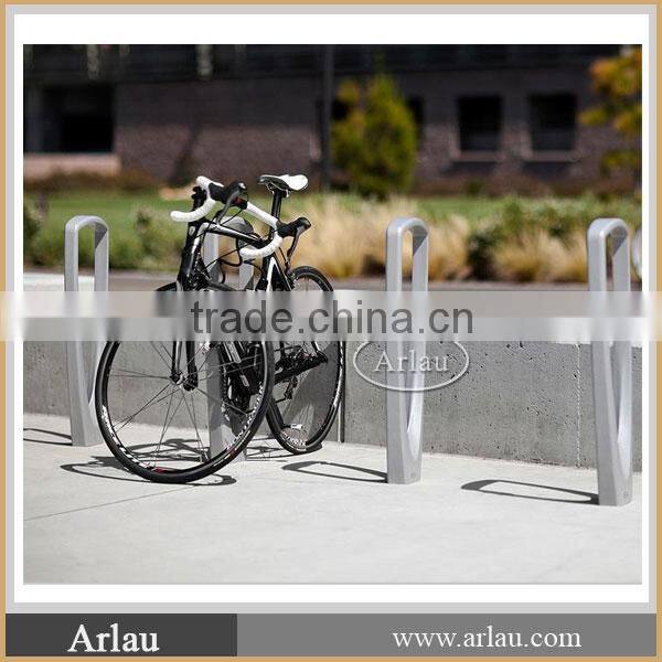 Floor mounted bike parking stand for public facilities