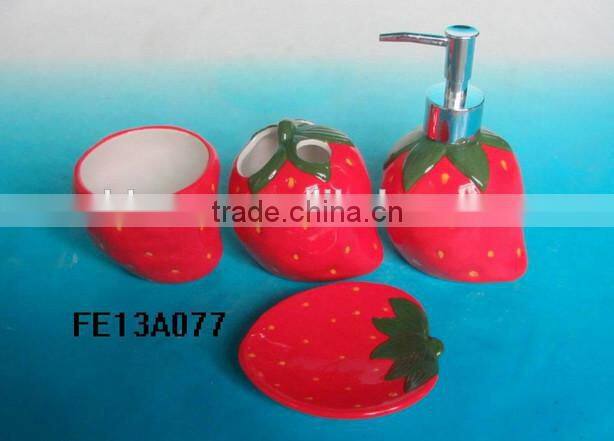 ceramic strawberry sugar pot