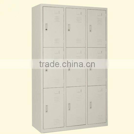 Steel 9 door cabinet locker,steel wardrobe for Malaysia market