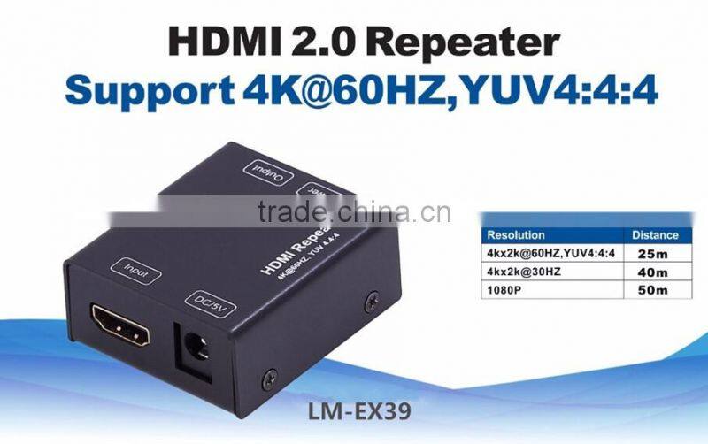 LINK-MI LM-EX39 wholesale price HDMI video signal amplifier Transmit up to 25m under 4Kx2K@60Hz, YUV 4:4:4