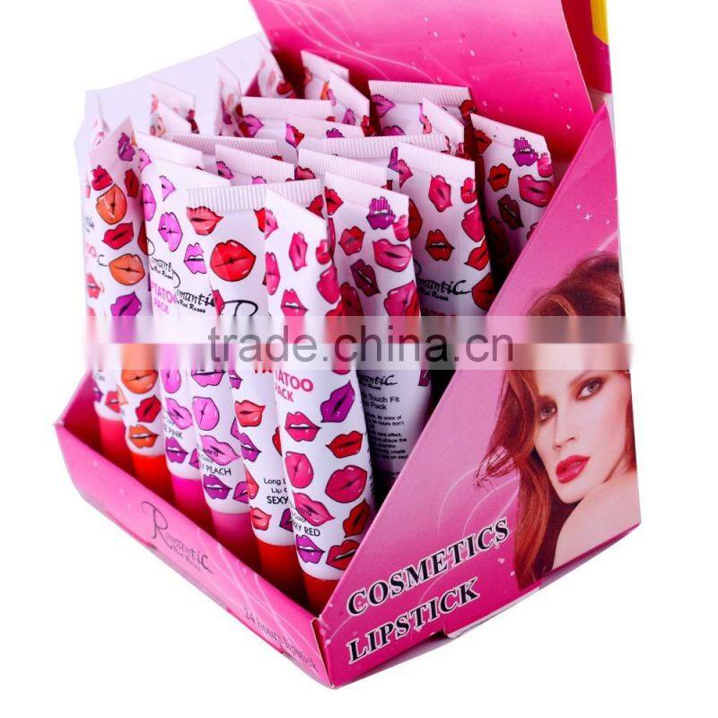 Romatic Bear matte liquid long lasting lipstick peel off gloss for the sexy full lips