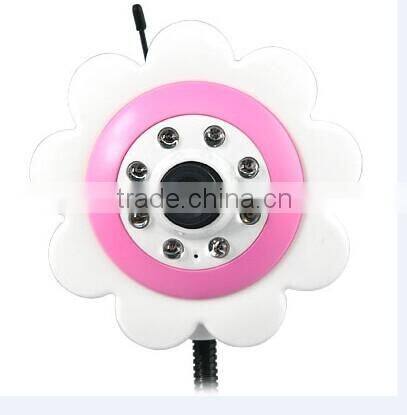 Flower Design 1.5 inch TFT LCD 2.4G Wireless Baby Monitor Night Vision pixels 628 X 582 (PAL) AV Out