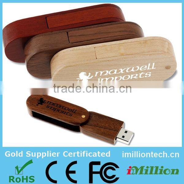 burn the logo onto custom wooden usb stick with wood box