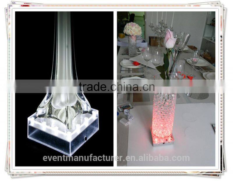 Hot sale RGB centerpieces light party led light base vase for party decoration