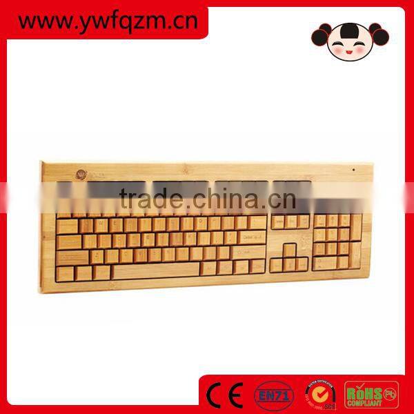 bamboo & wood mechanical gaming computer keyboard