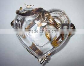 pewter metal jewel box/jewel case with enamel color wedding craf gift home decoration