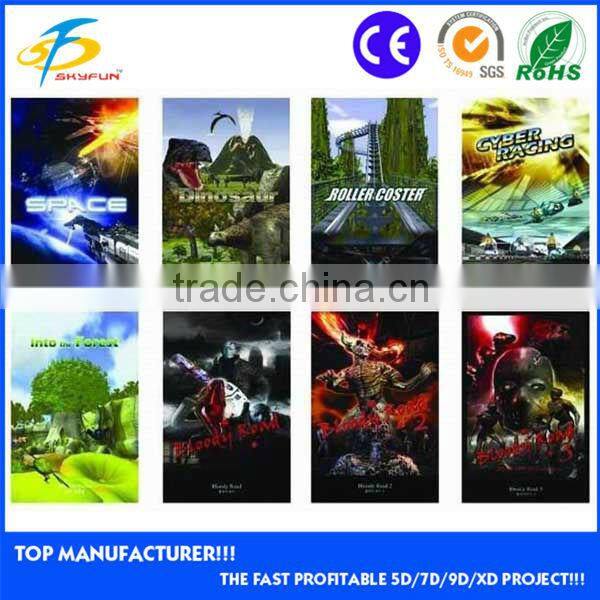 Newest 3d movies 5d cinema simulator for sale with motion chair, special effect