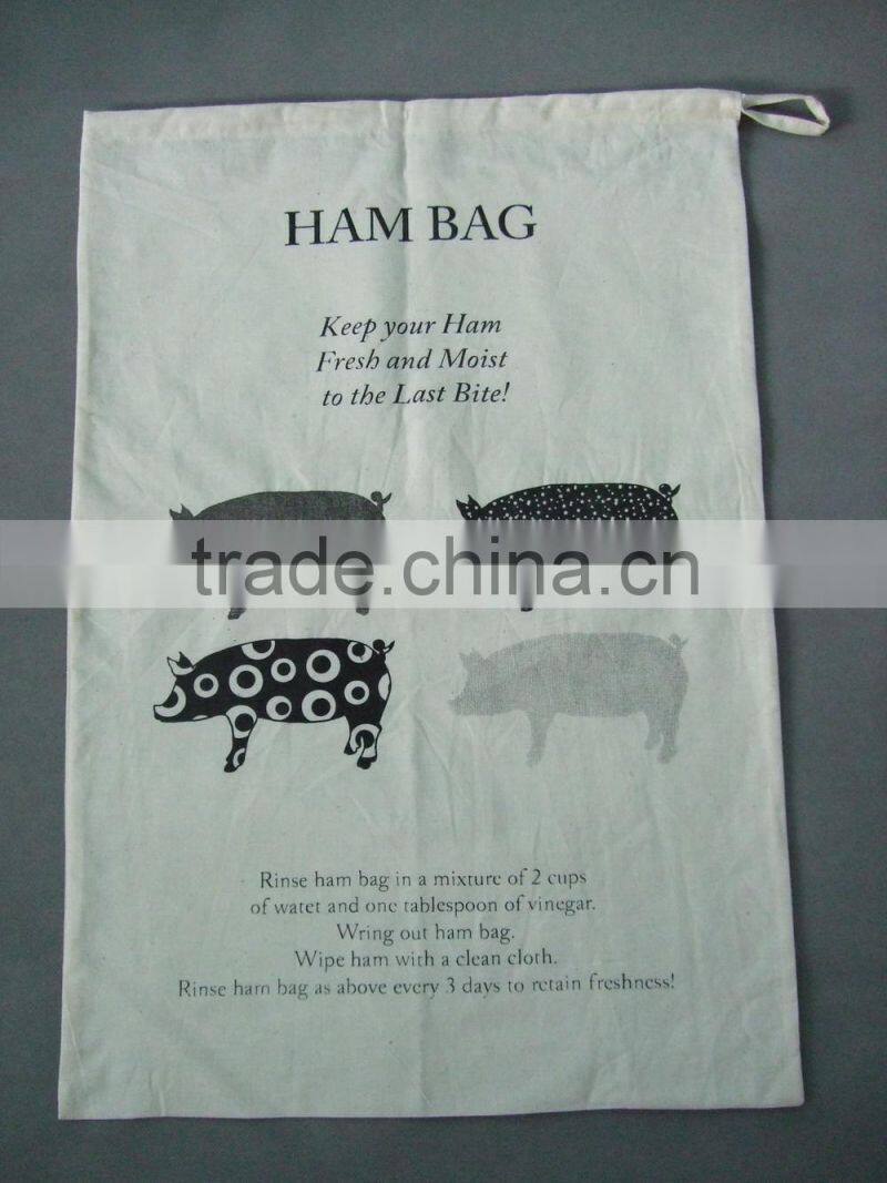 100% cotton retain freshness ham bag