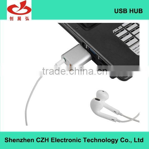 Hot selling 7.1 channel usb sound card speaker, mic earphone audio external greeting sound card
