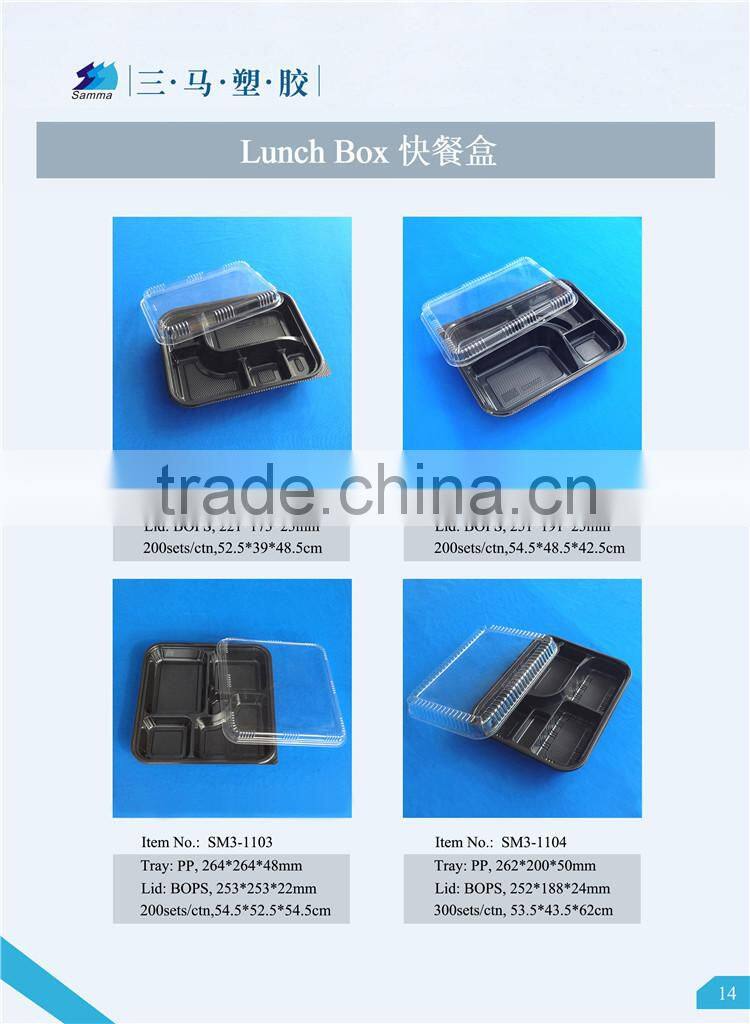 Plastic Disposable Divider Lunch Box