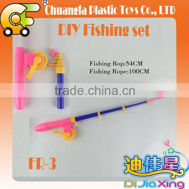 China plastic toys kids DIY magnetic fishing rop toy kit for kid