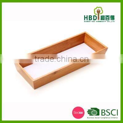 2016 Colorful bamboo organizer tray, multifunction cultery organizer
