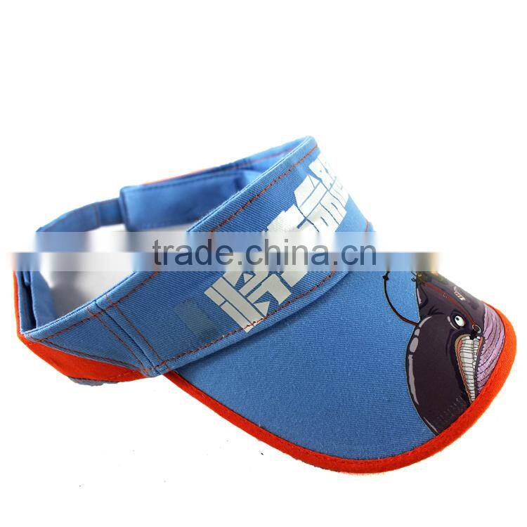 fashion wide brim sun visor caps cotton pvc cheap kids sun visor hats