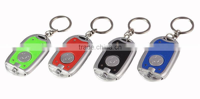 Colorful led light keychain led light keychain powered by 2*CR1220 button battery