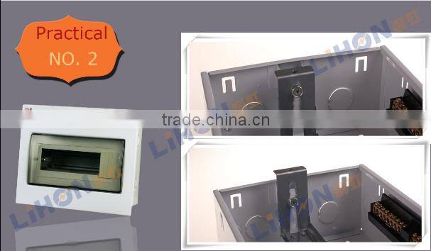 9 way Iron cover ABS lid adjustable din rail more knockholds electric distribution box