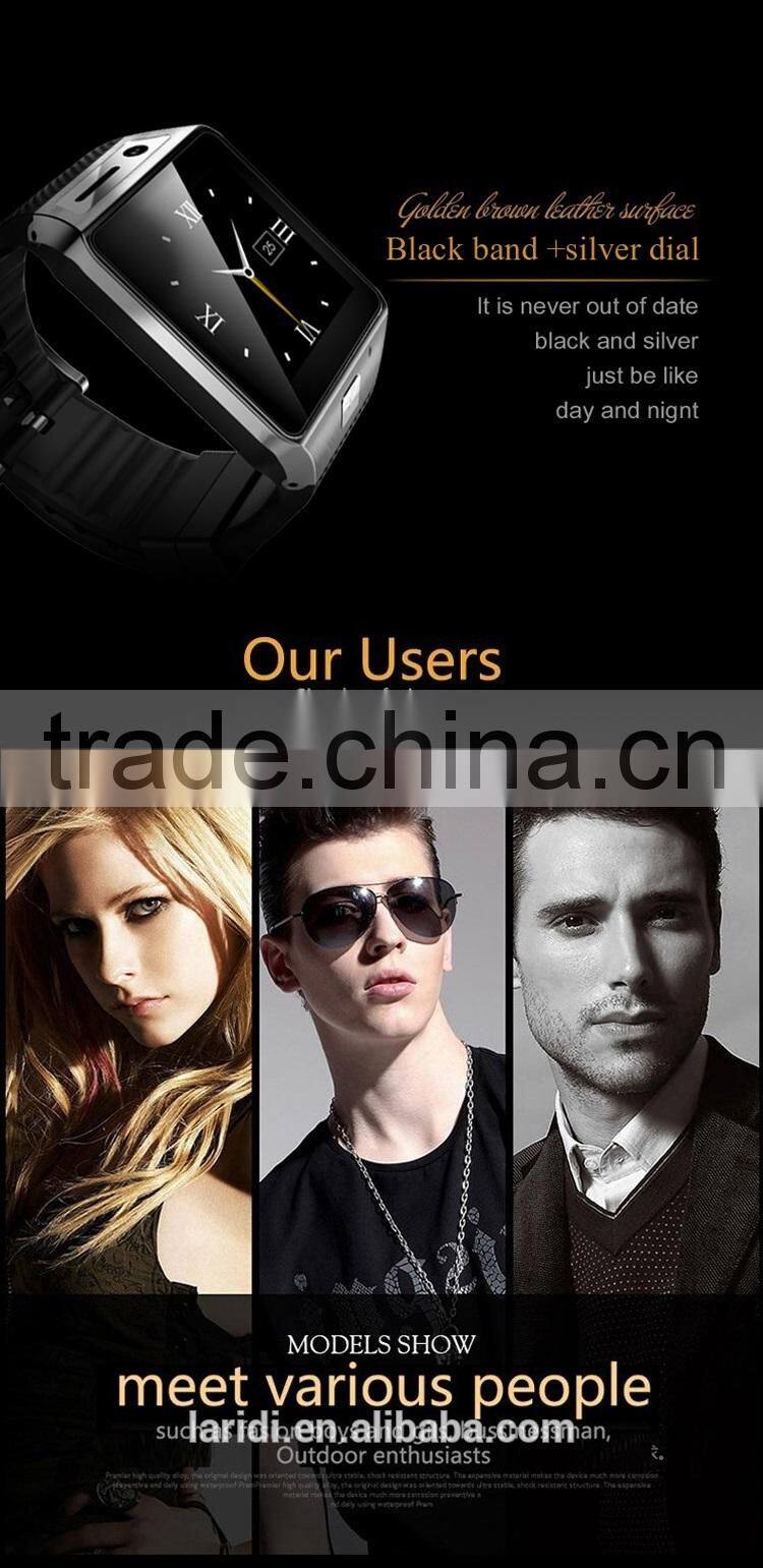 2015 new low price of smart watch phone GV08S support SIM or SD card for android phone