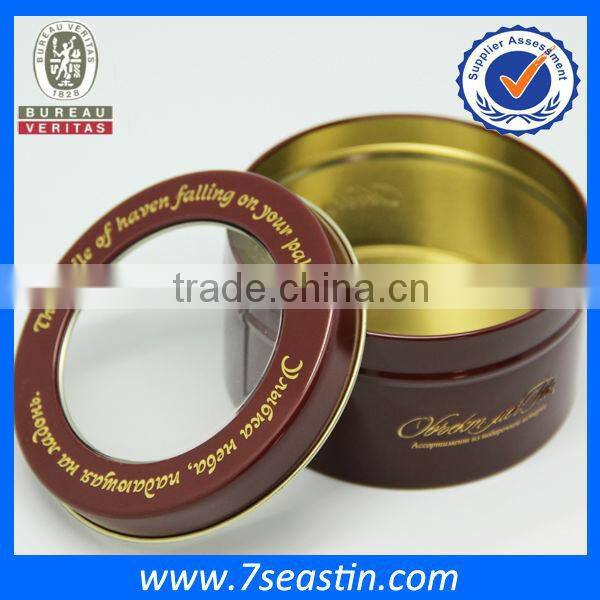 clear pvc window custom watch tin box