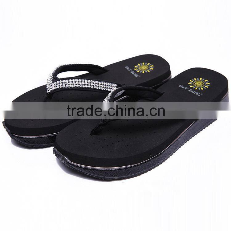 Fashion black casual women high heel beach sandals