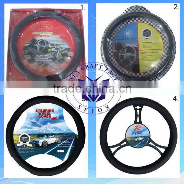 New design fashion dark color for girl steeering wheel cover in winter