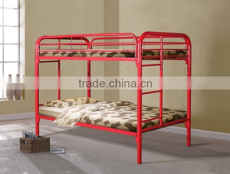 Dormitory bed frame high quality twin bunk bed metal bunk bed