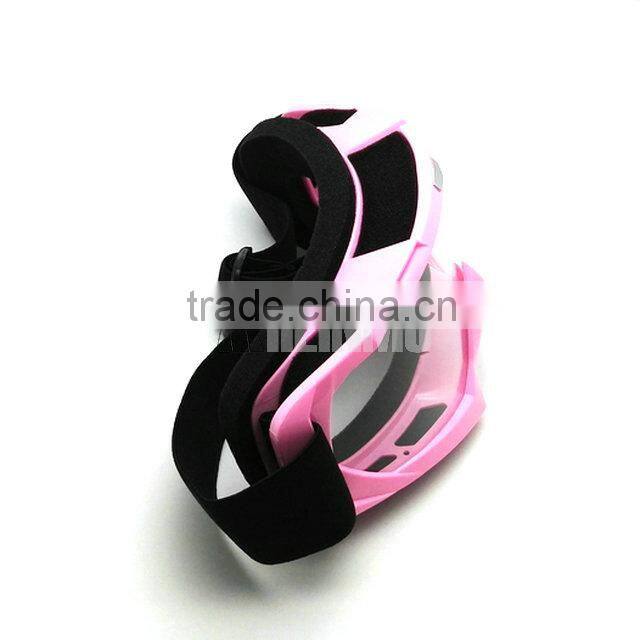 PINK Universal adult flexible motocross goggles