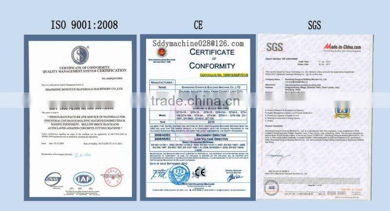 Popula QT4-25 fully automatic flyash brick making machine hydraulic