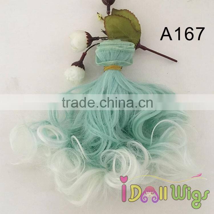 Cheap Synthetic Jerry curly hair extensions for BJD SD Blythe dolls no shedding