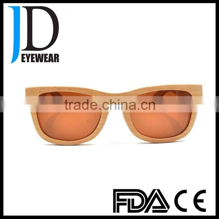 Top Quality UV400 Wood Polarized Custom Made Sunglasses