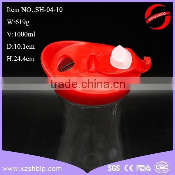 Factory cost 1liter glass milk bottle with lid wholesale