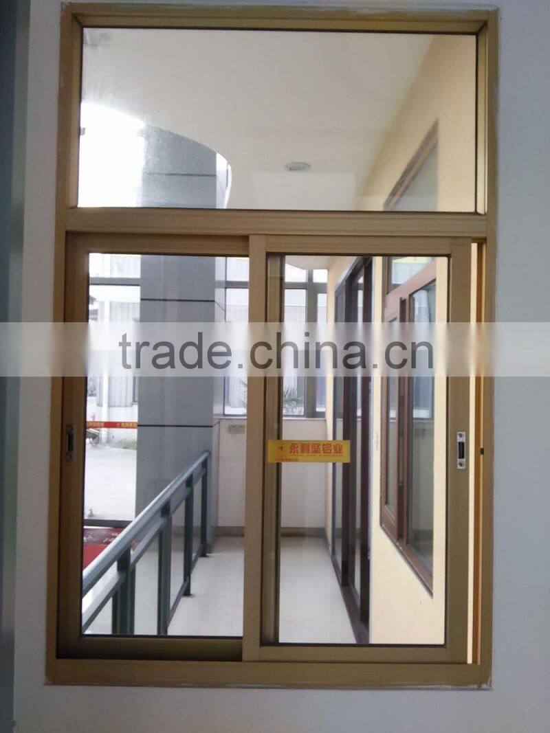 Nice aluminum champagne sliding glass windows&door