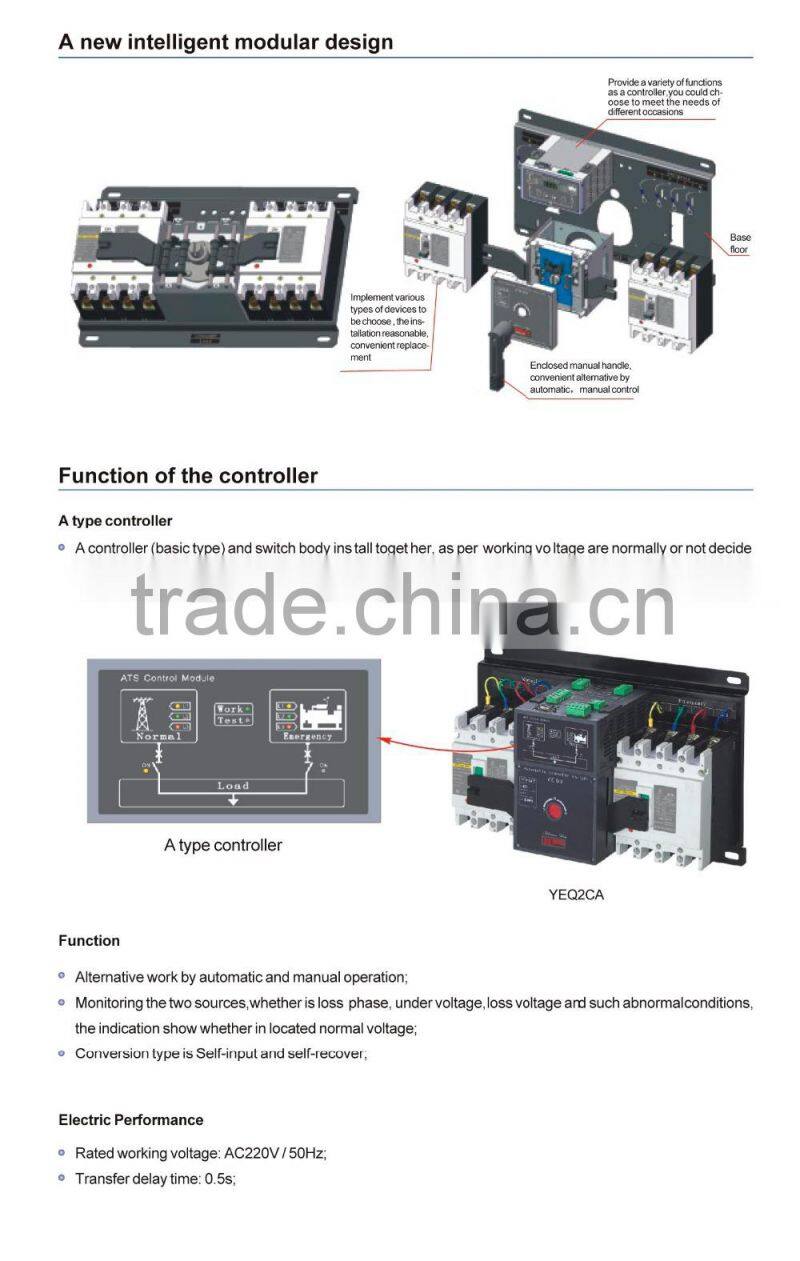 yeq2 Mini Automatic transfer switch ats 63A 220V changeover switch 3P4P