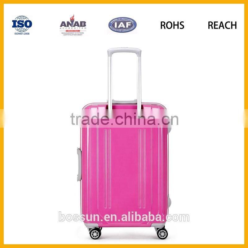 New dasign Women and Men Bright Color Trolley Handle PC Travel luggage