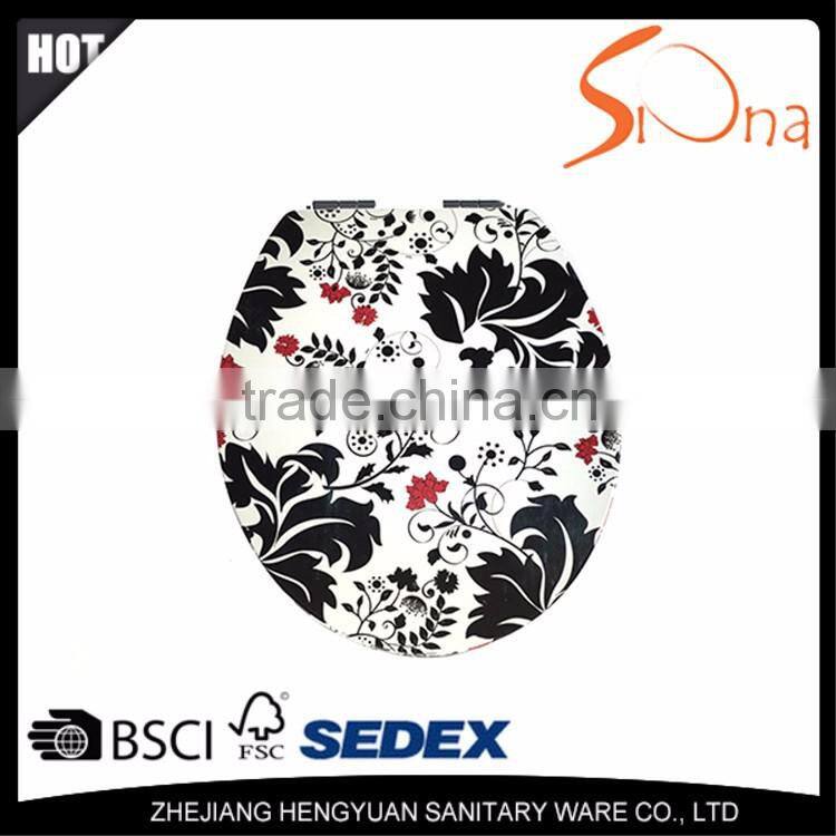 Customized sanitary ware blue color decorative toilet seat cover