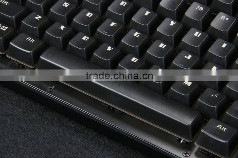 87 keys led backlight metal mechanical keyboard