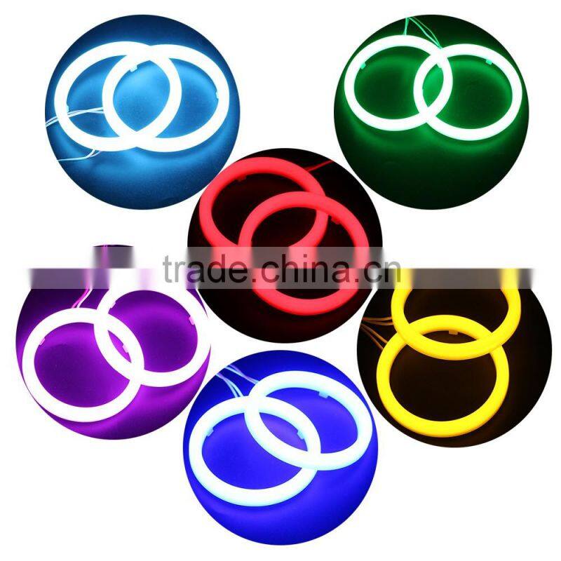 Multi-color milk white ice blue pink80mm,95mm led COB Angel eye Fog Lamp Halo Ring Driving Light 12v led ring light