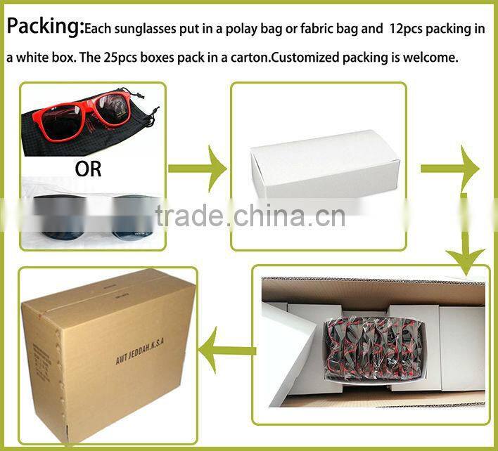 The most popular plastic hot transfer printed retro design style sunglasses with polarized lens