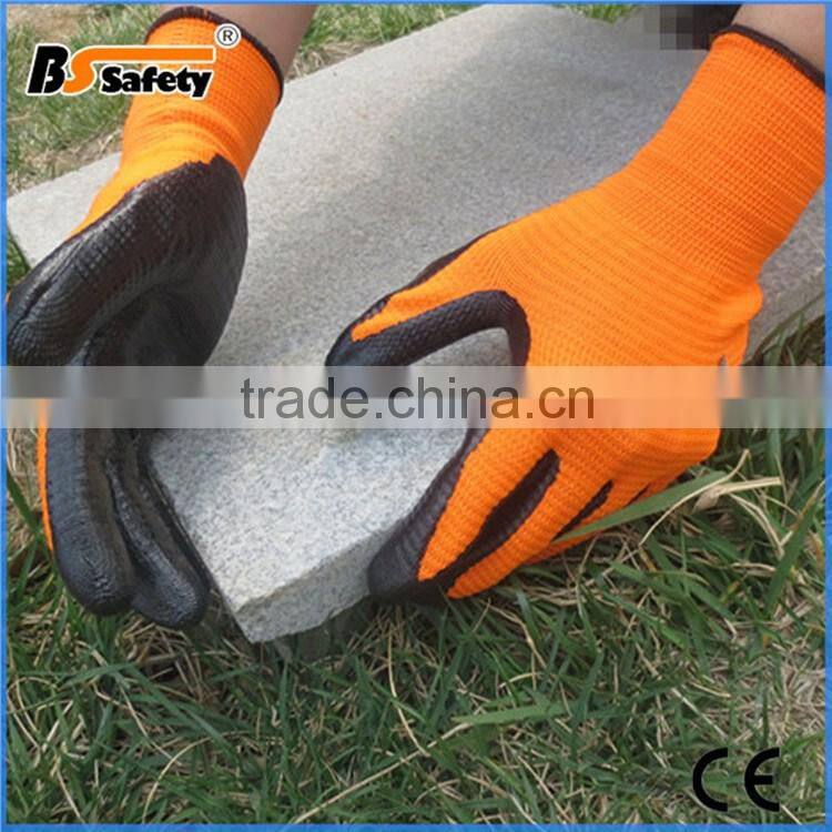 2016 cheap price polyester knit nitrile industrial glove