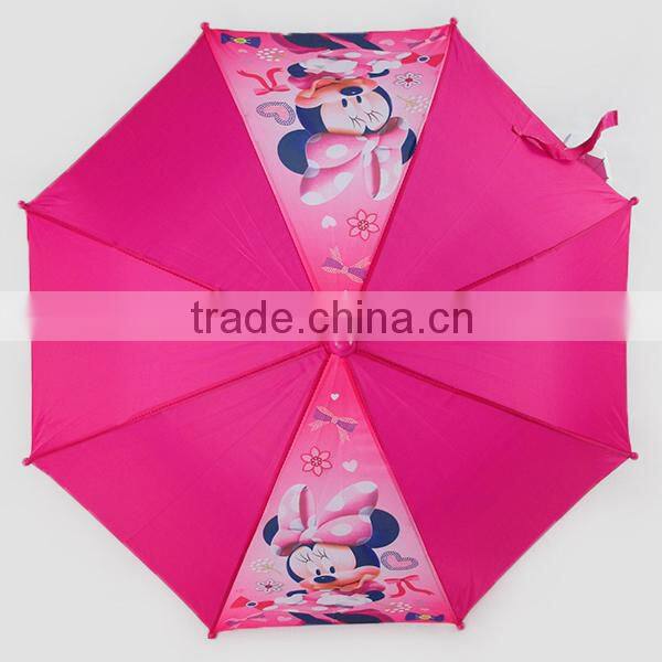 Hot sale high quality custom mickey mouse children red umbrella