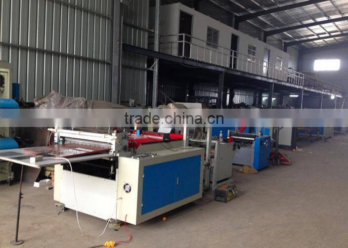 PVC film roll heat pressing and smooth sheet cutting machine