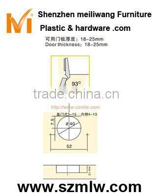 Soft Closing Steel Concealed Hinge for Thick Door