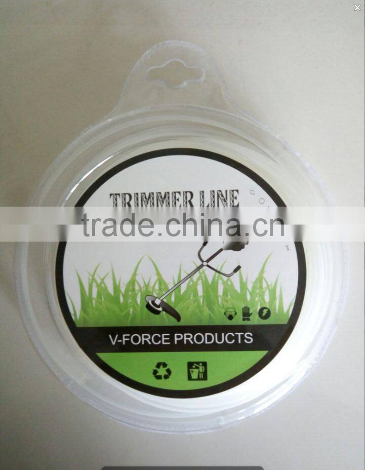 2.4mm white line Blister packing Trimmer Line grass cutter nylon line